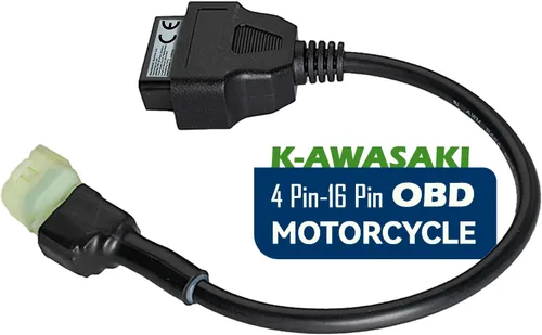 Miniatura 2 de Adaptador OBD2 para motocicleta Kawaskii, cable de diagnóstico de 4 pines a 16 pines compatible con Z650, Z1000, ER6N, Ninja 400, Vulcan S