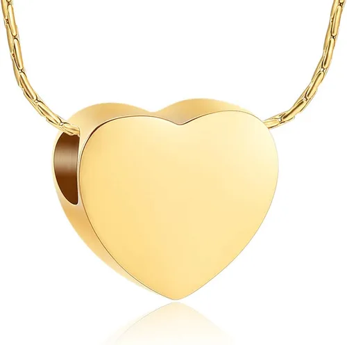 Miniatura 115 de constantlife Joyería de cremación para cenizas – Colgante de corazón conmemorativo collar de urna conmemorativa soporte para cenizas de acero