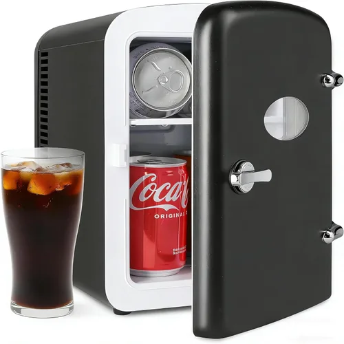 Miniatura 13 de HealSmart Mini refrigerador portátil, refrigeradores compactos enfriadores y calentadores de 4 litros 6 latas, con ventana de observación, 100%