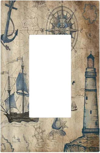 Miniatura 136 de Cubierta de Interruptor de Palanca Única de Asta de Venado de Madera de Estilo Rústico de Granja Placa Decorativa de Pared de 1 Banda Placa Frontal