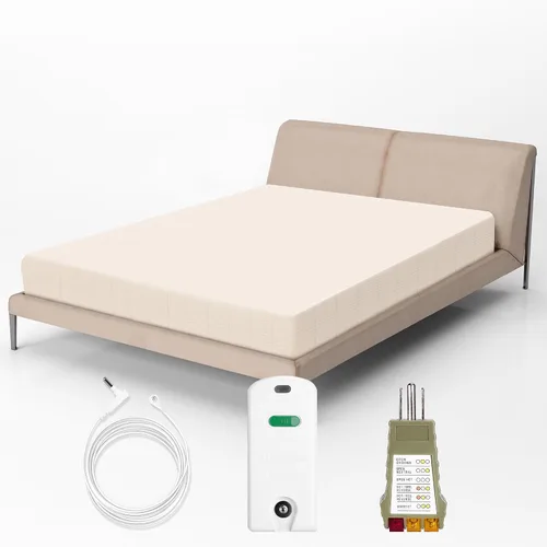 RIQINXIN Grounding Sheets Kingsize - Hoja de tierra suave de 400 hilos, hojas de tierra de fibra plateada, con cable reforzado para conductividad,