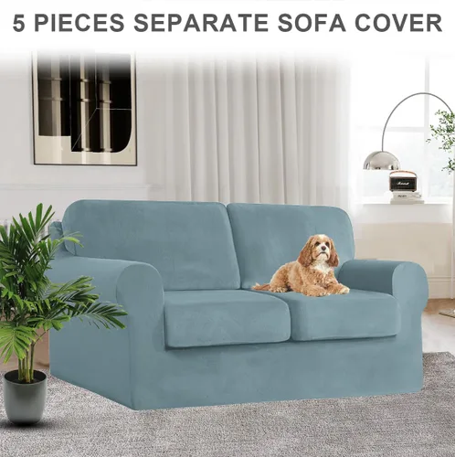 Miniatura 165 de Funda para Sofá de Terciopelo, Fundas Elásticas para Sofá para Funda Principal Separada/Respaldos y Cojines de Asiento, Funda para Sofá, para Fundas