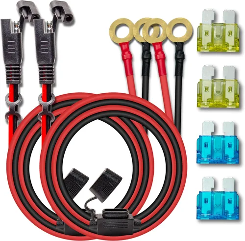 Miniatura 8 de BFXM Cable de Carga 10AWG 3.05MT, Arnés de Desconexión Rápida de Terminal de Junta Tórica SAE, Cables de Extensión de Conectores SAE de 2 Pines