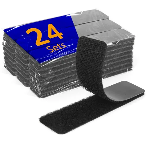 Miniatura 14 de 160 unidades (80 pares) puntos autoadhesivos de 0.98 pulgadas de diámetro, blanco, puntos de gancho y bucle, monedas adhesivas para escuela, aula
