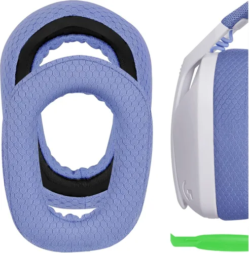 Miniatura 8 de Geekria Almohadillas de repuesto de tela de malla para auriculares Logitech G435 G335, almohadillas para los oídos con guía de video (negro)