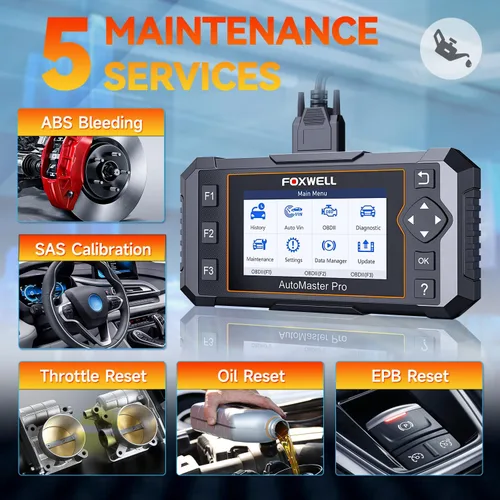 Miniatura 2 de FOXWELL NT614 Elite OBD2 escáner para mecánica de bricolaje, actualización de NT604, herramienta de diagnóstico de 4 sistemas con 5 reajustes