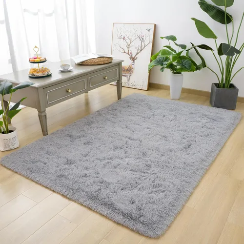 Miniatura 14 de DETUM Alfombra pequeña de 2 x 3 pies para dormitorio, Kicthen entrada, pasillo, lavable, antideslizante, color borgoña, alfombras de felpa