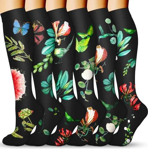 Miniatura 27 de Calcetines de compresión para mujeres y hombres 15-20 mmHg, mejores para uso médico, enfermería, para correr, atletismo, varices, viajes