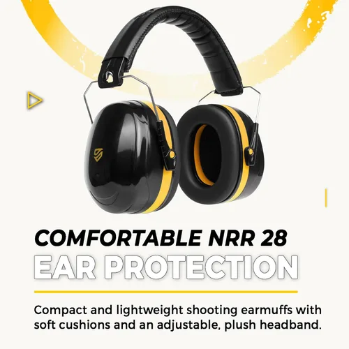 Miniatura 3 de TradeSmart High-Performance Earmuffs for Shooting Range & Shooting Eye Protection Glasses + Firearm Confidence Course Gafas transparentes - Amarillo
