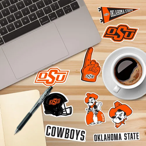 Miniatura 5 de Oklahoma State University - Paquete variado de 50 calcomanías de vinilo grandes de lujo, para laptop, botella de agua, álbumes de recortes, tableta