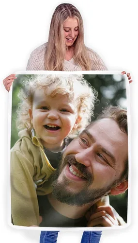 FrameStory Manta personalizada con fotos y texto, totalmente personalizable con tus fotos y mensajes, manta de forro polar suave y suave, 30 x 40