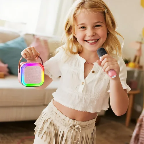 Miniatura 7 de Kinglucky Mini máquina de karaoke para niños, la mejor selección de regalo de cumpleaños para niñas de 3, 4, 5, 6, 7, 8, 9, 10, 11, 12 años