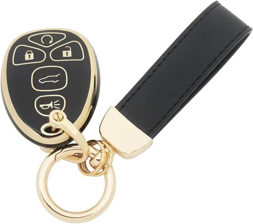 Funda para llavero de TPU compatible con Chevy Tahoe Suburban GMC Acadia Yukon y Cadillac y Buick Lucerne Enclave Pontiac Key Fob