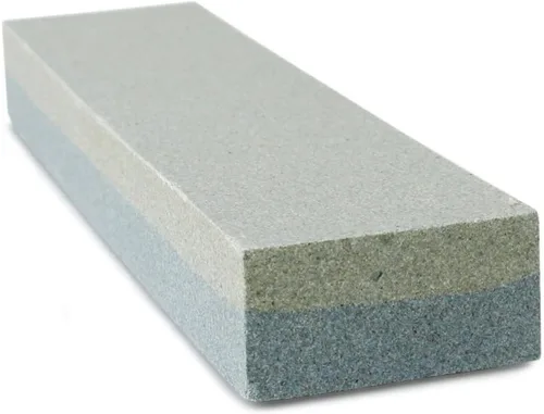 Miniatura 2 de New Star Foodservice 36480 - Afilador de cuchillos con piedra combinada, 8 x 2 x 1 pulgada, plateado y gris