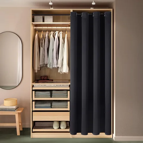 Miniatura 3 de ChrisDowa Cortinas Opacas para Puertas de Entrada para Privacidad, Cortinas de Armario con Ojales para Puerta de Armario de Dormitorio, Cubierta