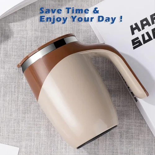 Miniatura 2 de Taza autoagitación - Taza magnética eléctrica automática para café, taza de mezcla giratoria linda, para remover café/té/chocolate caliente/leche