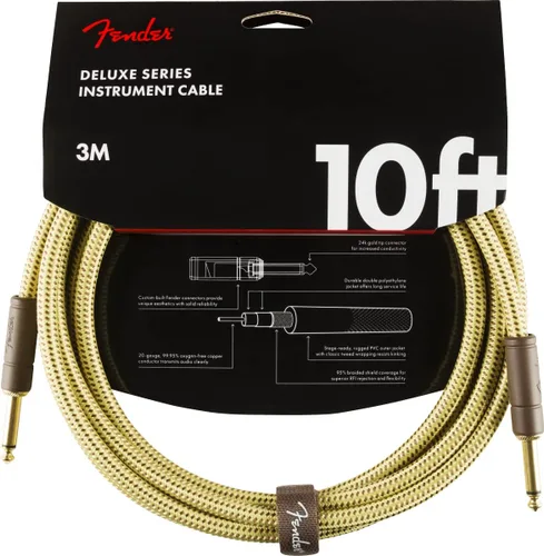 Miniatura 6 de Fender Cable de instrumentos de la serie Deluxe, recto/recto, Tweed, 18.6 pies