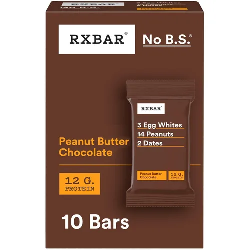 Miniatura 10 de RXBAR - Barras de proteína, con 12g de proteína, snacks libres de gluten, sabor a chocolate con mantequilla de maní (6 cajas, 30 barras)