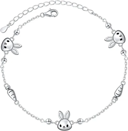 Ladytree Pulsera de plata de ley 925 para mujer, con bonito dije de pulpo, pulsera ajustable, joyería de océano, regalos para adolescentes, niñas,