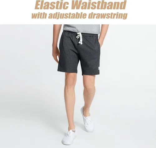 Miniatura 2 de maamgic Pantalones cortos deportivos para hombre de 7 pulgadas por encima de la rodilla, pantalones cortos de gimnasio con bolsillos con cremallera