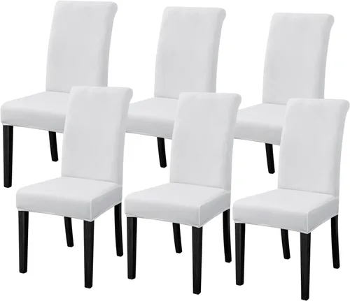 Miniatura 25 de FORCHEER Juego de 6 fundas para sillas de comedor, fundas elásticas para sillas de cocina, 6 piezas, fundas para silla Parson, paquete de 6, Flores