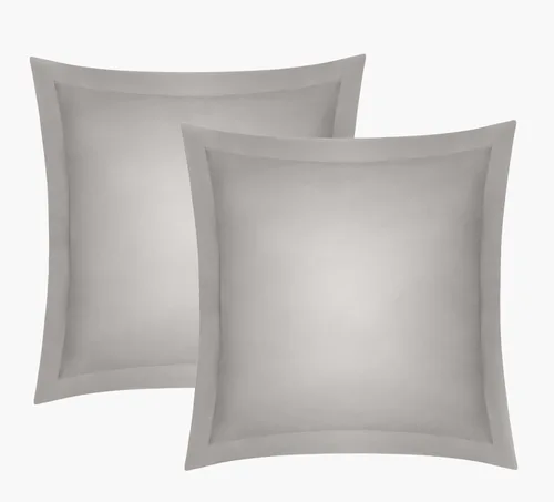 Miniatura 8 de Juego de 2 fundas europeas 100 % de eucalipto lyocell Tencel (26 x 26), enfriamiento natural, fibra Tencel Lyocell certificada, súper suave, sedosa