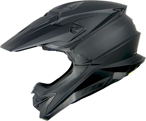 Miniatura 2 de 1Storm - Casco de motocross para adultos, bicicleta de montaña de descenso, BMX, MX, ATV, motocicleta todoterreno, estilo Storm HF803; negro mate