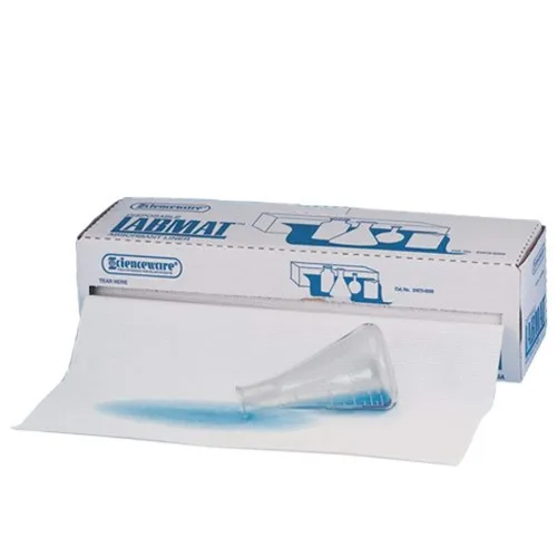 SP Scienceware Labmat - Rollo de revestimiento de banco de 50 pies, color blanco, protector absorbente de banco de laboratorio para derrames,
