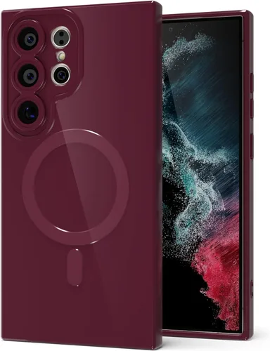 Miniatura 48 de Svanove para Samsung Galaxy S22 Funda de teléfono de silicona magnética, compatible con Magsafe, linda para mujeres, brillante color brillante, gel