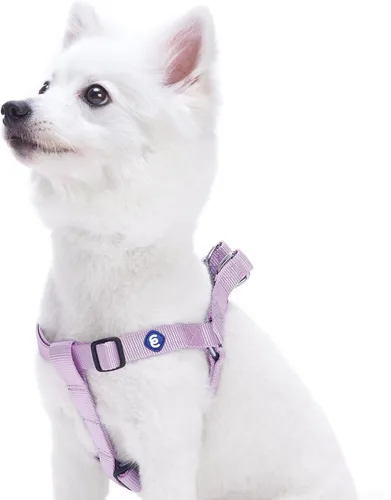 Miniatura 14 de Blueberry Pet Essentials Step-in - Arnés para perro, tamaño mediano, chaleco ajustable rosa fucsia, nailon sólido clásico para perros machos