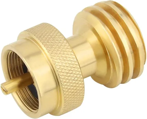 Miniatura 7 de Hooshing Adaptador de propano de 1 libra para cilindro desechable desechable, adaptador de tanque de propano de 1 lb a 20 lb para parrilla