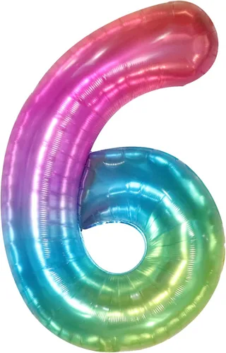Miniatura 2 de Globos gigantes del número 60 para cumpleaños de niña – 40 pulgadas Globo arcoíris 60 para decoraciones de cumpleaños 60 para niñas Globos