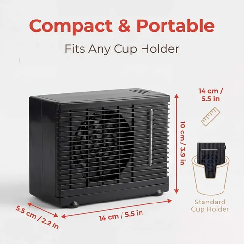 Miniatura 9 de Ventilador de aire acondicionado para automóvil, enfriador de aire acondicionado de 12 V CC, enfriador de aire portátil, mini enfriador de aire