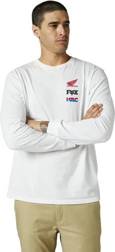 Miniatura 3 de Fox Racing Camiseta de manga larga Honda para hombre Blanco óptico