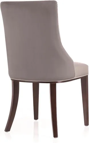 Miniatura 6 de Manhattan Comfort Shubert - Silla de comedor moderna de terciopelo y piel sintética, diseño de doble tapicería sobre marco de madera de haya maciza