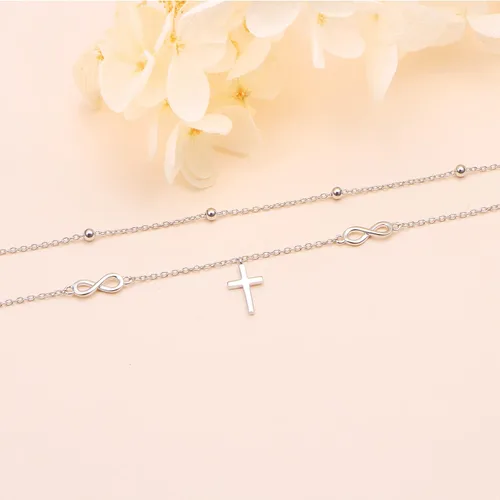 Miniatura 4 de Daochong - Tobillera de plata esterlina S925 ajustable, para mujer