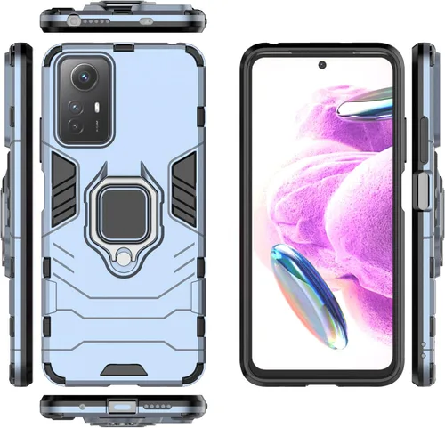 Funda para Xiaomi Redmi Note 12S 4G Caso,Soporte de montaje magnético para coche Funda Shell para Xiaomi Redmi Note 12S 4G Caso Azul