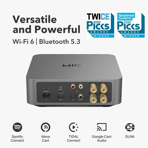 Miniatura 2 de WiiM Amp Pro: Amplificador de transmisión multihabitación Compatible con Google Cast, Alexa HDMI, control de voz Transmisión desde Spotify