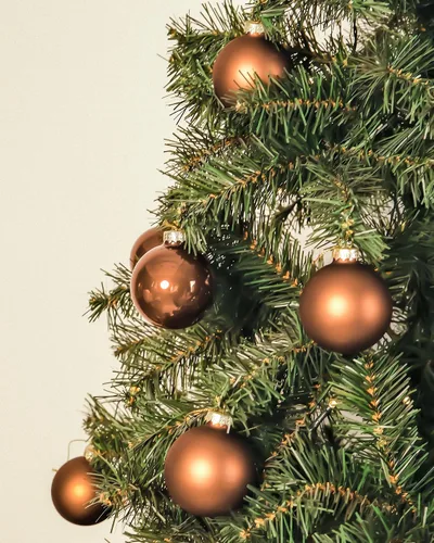 Miniatura 3 de WDS WONDROUS - Adornos de esferas de vidrio color marrón, bombillas de 2.36 pulgadas para árbol de Navidad, juego de 12 esferas colgantes