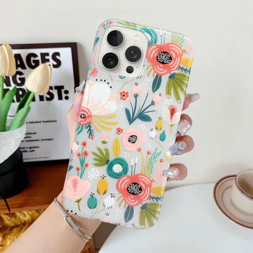 Miniatura 3 de J.west - Funda compatible con iPhone 15 Pro Max de 6.7 pulgadas, elegante y transparente, con estampado de leopardo y guepardo, diseño nacarado
