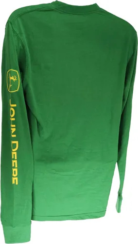 Miniatura 3 de John Deere Camiseta de manga larga sólida con logotipo en la manga Negro