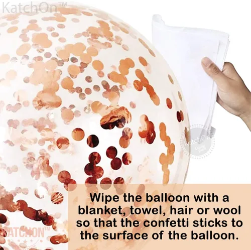 Miniatura 6 de KatchOn, Globos de oro rosa de 36 pulgadas con confeti, paquete de 21 Globos enormes para el día de la madre para decoraciones de fiesta de dulces
