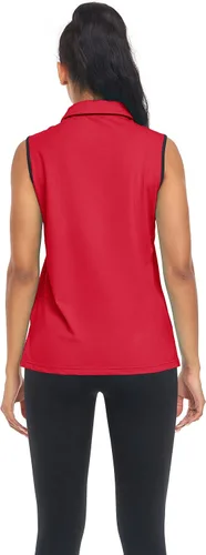 Miniatura 3 de SWISSWELL Camisas de golf para mujer, sin mangas, sin arrugas, estampado casual, verano, SMLXLXXL