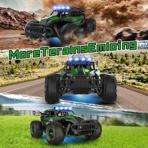 Miniatura 6 de Kolegend Coche de Control Remoto 50+Min Coches RC Juguetes Escala 1:12 Camiones Monstruo 20KM/H Camión Monstruo de Control Remoto con Faro LED