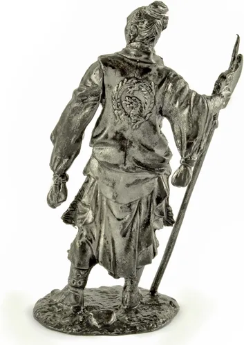 Miniatura 3 de General chino, dinastía Han. Escultura de metal. Colección 2.126 in (escala 1/32) Figura miniatura. Soldados de juguete de lata