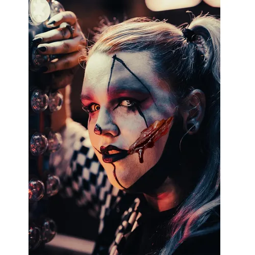 Miniatura 5 de Tatuaje temporal de Halloween – Tatuajes de heridas sangrientas, calcomanías de sangre realistas, tatuajes de maquillaje de zombi de cara falsa