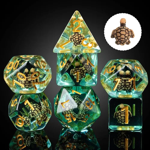 Miniatura 38 de Cusdie Dados DND de 7 troqueles, juego de dados poliédricos rellenos de animales, para juegos de rol, dados D&D (perro gris)