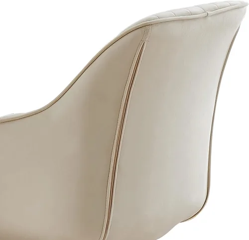 Miniatura 9 de Volans Silla giratoria decorativa, sillas de comedor modernas de mediados de siglo con patas huecas de metal negro, silla de escritorio de oficina