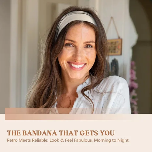 Miniatura 2 de Awumbuk Diademas anchas para mujeres anudadas antideslizantes bandas para la cabeza suaves diadema turbante accesorios para el cabello boho africano