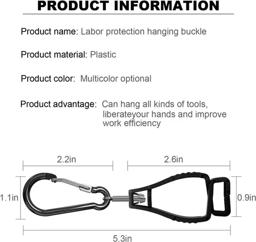 Miniatura 6 de NANHONG 16 clips para guantes para trabajo, gafas y cascos para trabajadores de la construcción, agarrador de guantes